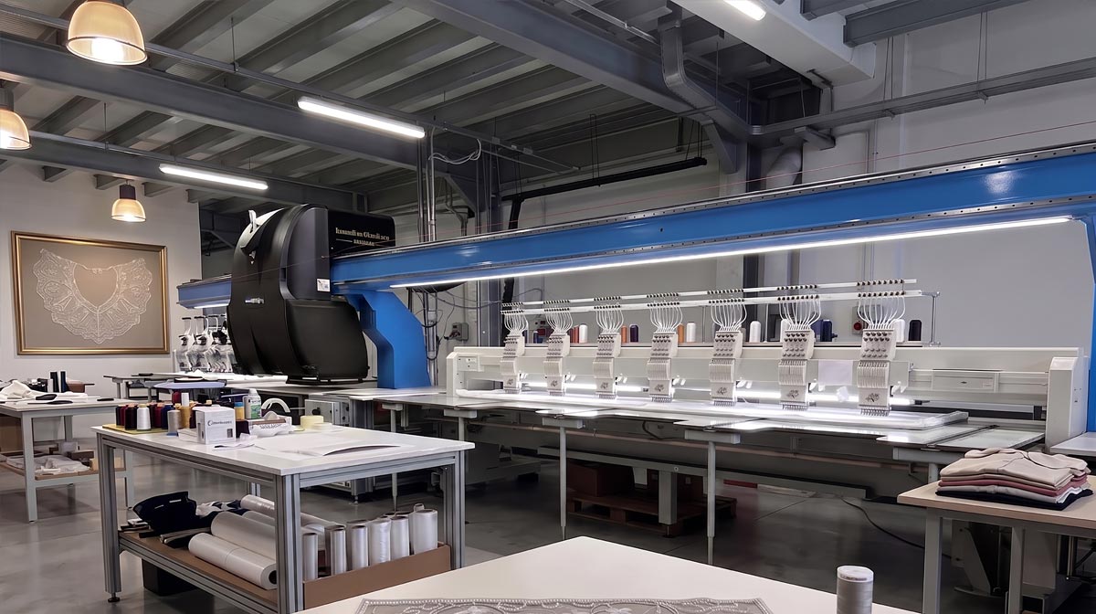 Ricamo con laser a ponte Dienpi